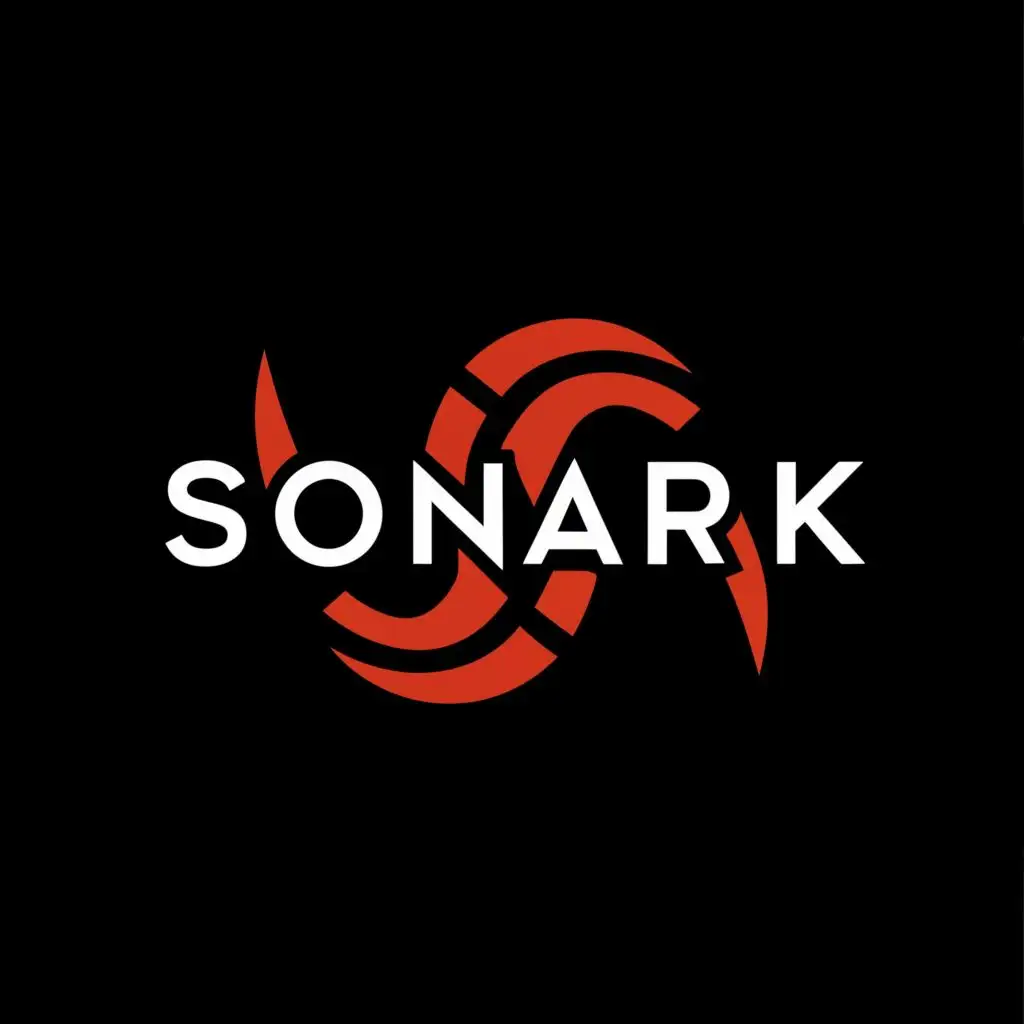 a logo design,with the text "Sonark", main symbol:SONARK,Minimalistic,be used in Entertainment industry,clear background