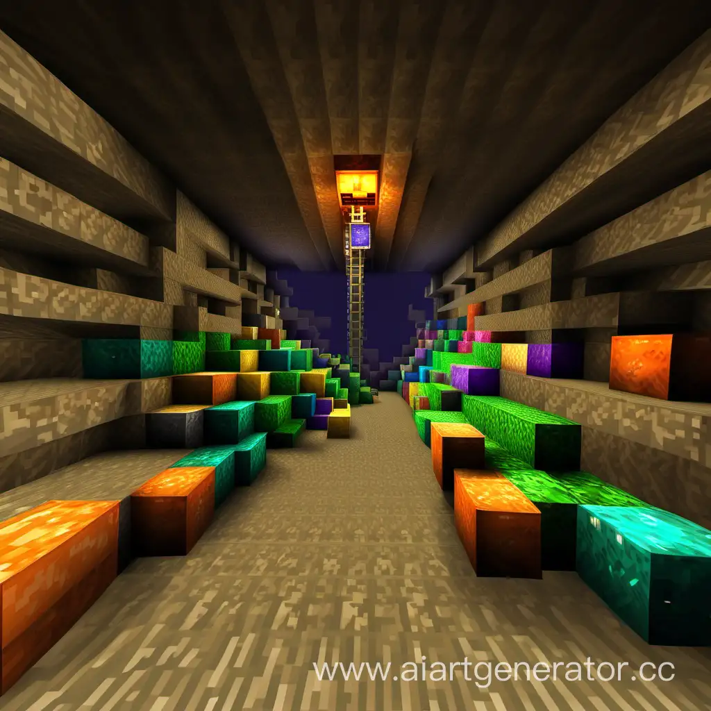 Minecraft шахта где много ресурсов
