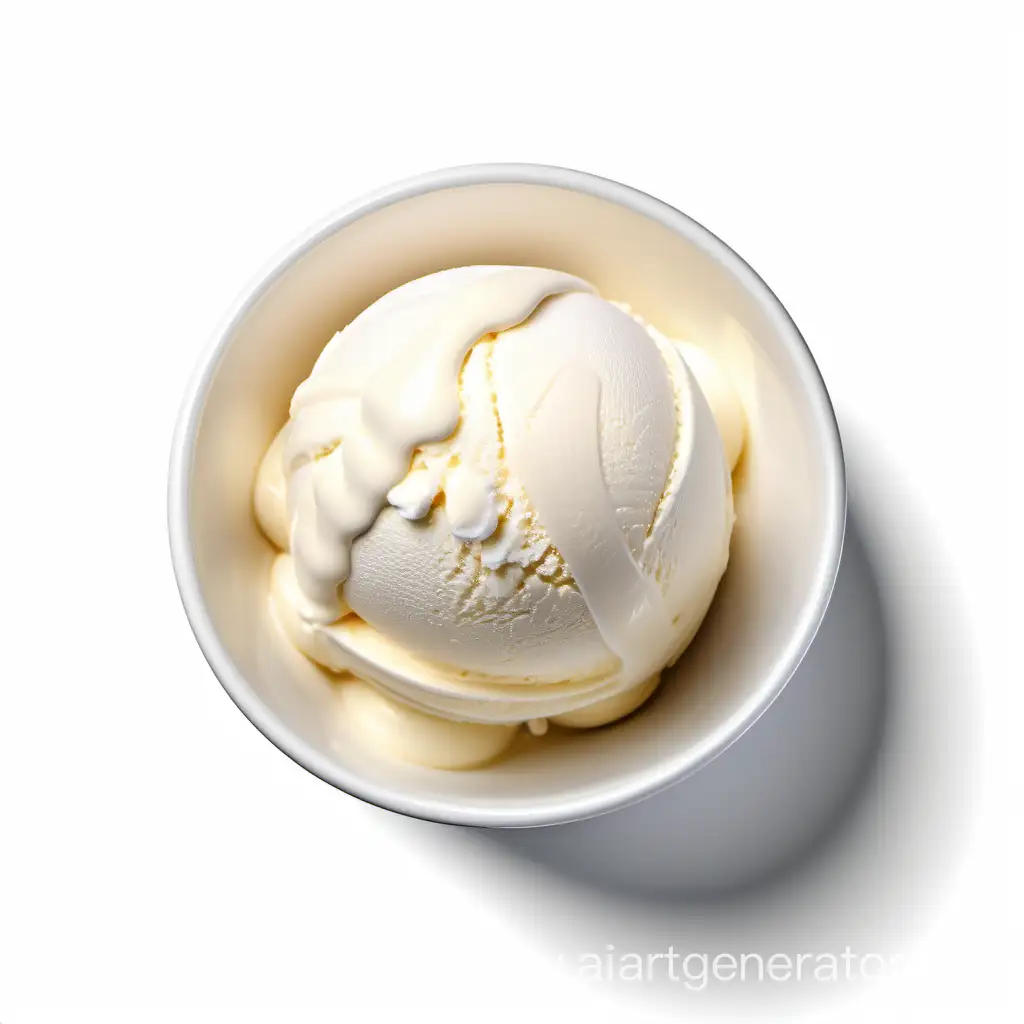 Delicious-White-Ice-Cream-Scoop-on-Clean-Background-Top-View