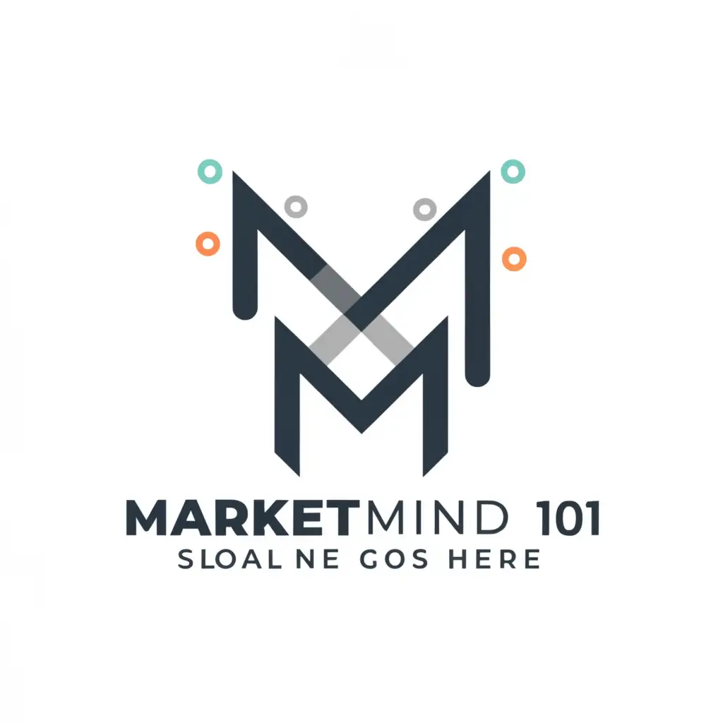 a logo design,with the text "Market Minds 101", main symbol:Stocks,Bulls,Hustle,Bearish,Chart,Minimalistic,be used in Finance industry,clear background