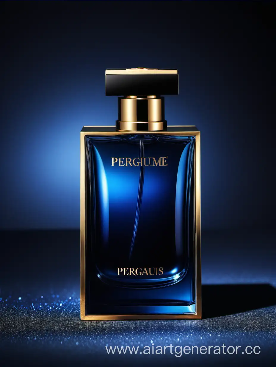 generate good photos of men's perfumes one box should be the largest, then descending and the last the smallest blue, black and golden