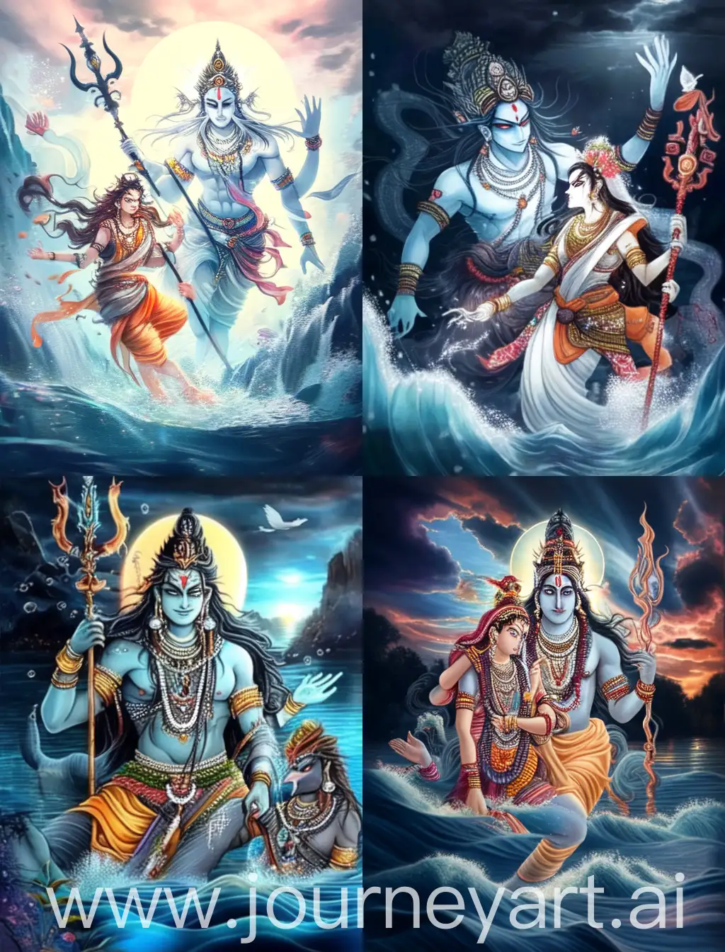 According to Hindu mythology, the god Shiva and the river goddess Ganga have a close relationship.