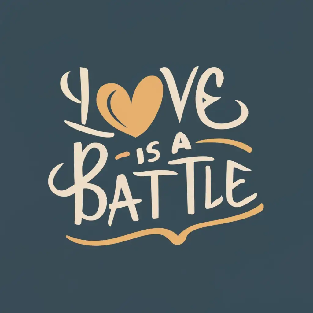 logo, Love is a battle, with the text "Love is a battle", typography