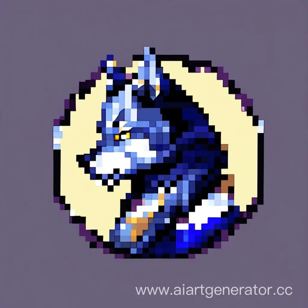 pixel art avatar wolf