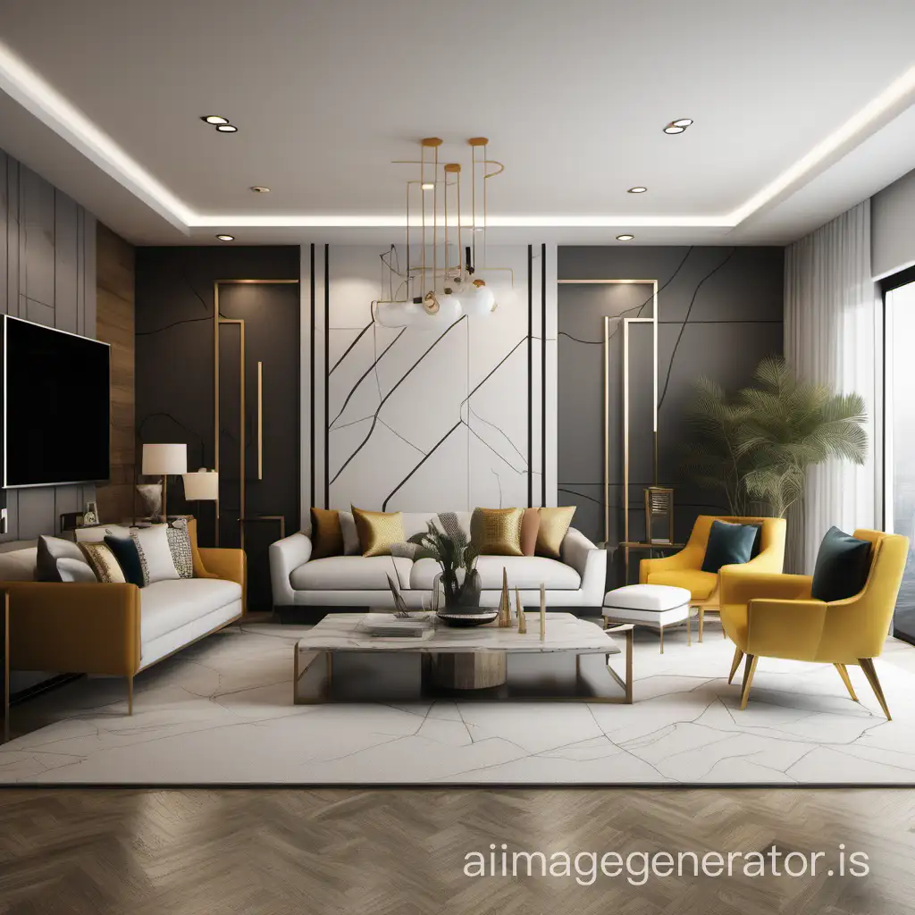 create a marketing creative for an interior design firm using latest ai enabled technologies to deliver swift ,efficient and seamless residentail interior experience,keep the theme bold 