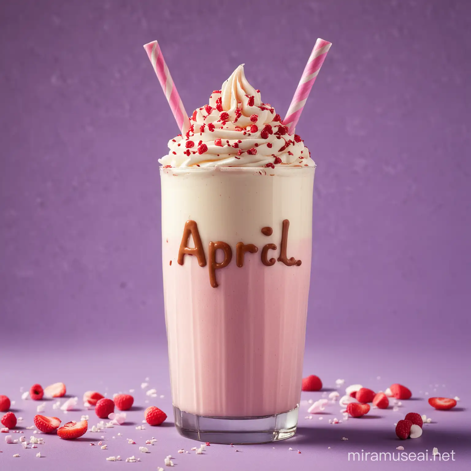 Milkshake representing the month of april