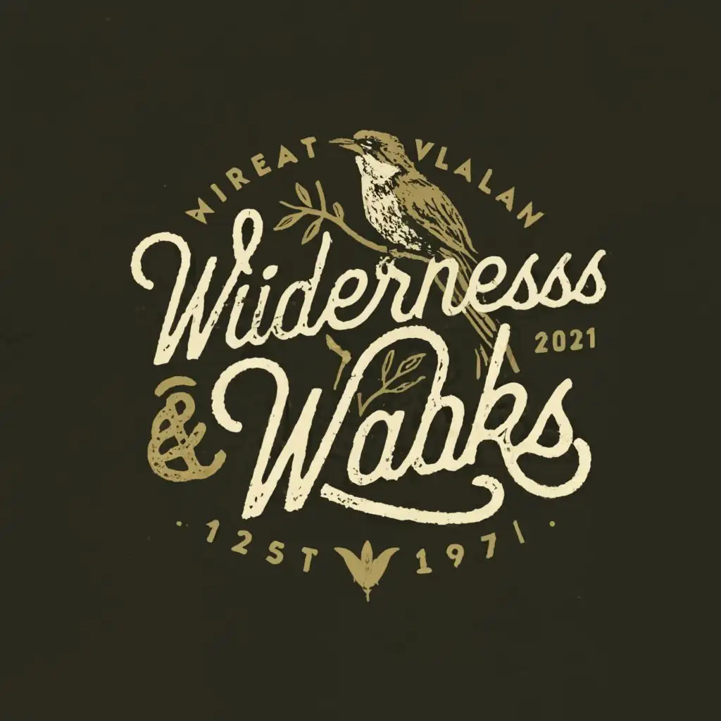 a logo design,with the text "Wilderness Wings Walks", main symbol:Tasmanian Birds,complex,be used in Travel industry,clear background