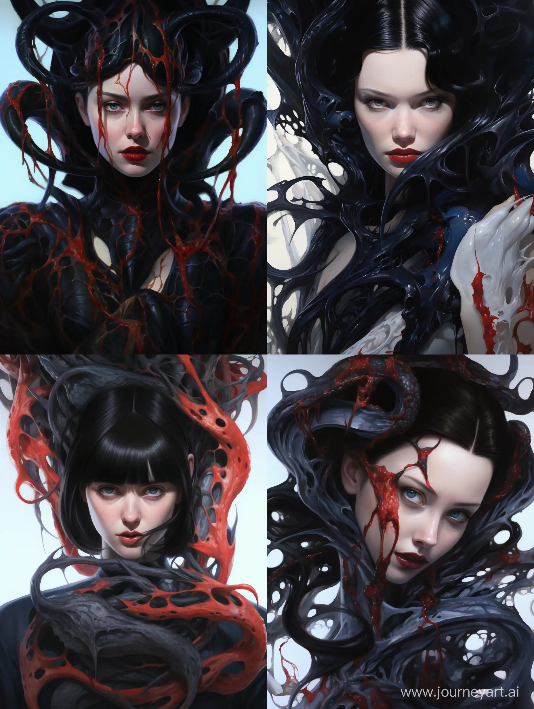 Snow-White-Merges-with-Venom-and-Carnage-Symbiotes-in-Hyperrealistic-Fusion-Art