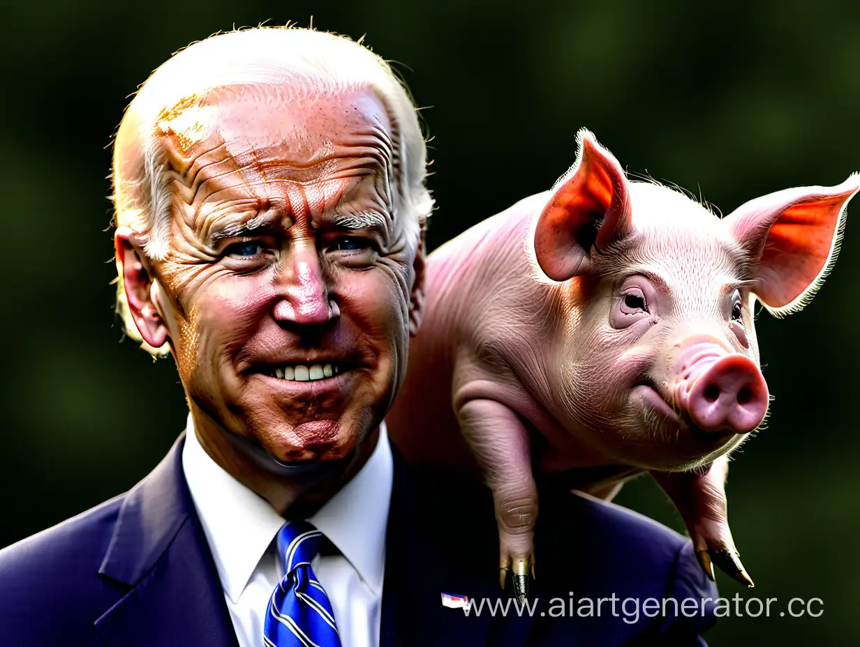 Joe-Biden-Pig-Art-Political-Humor-and-Caricature-Imagery