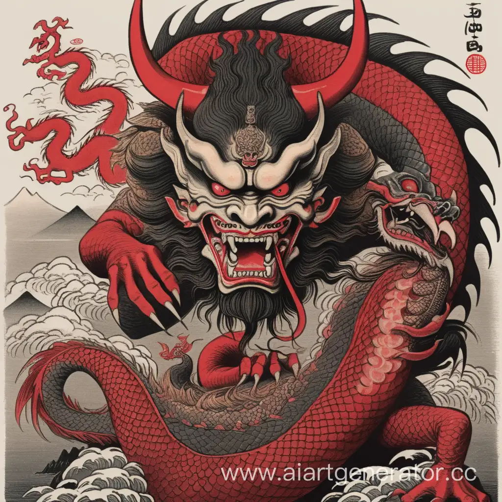 Japanese-Demon-Half-with-Dragon-Mythical-Fusion-of-Malevolent-Spirits