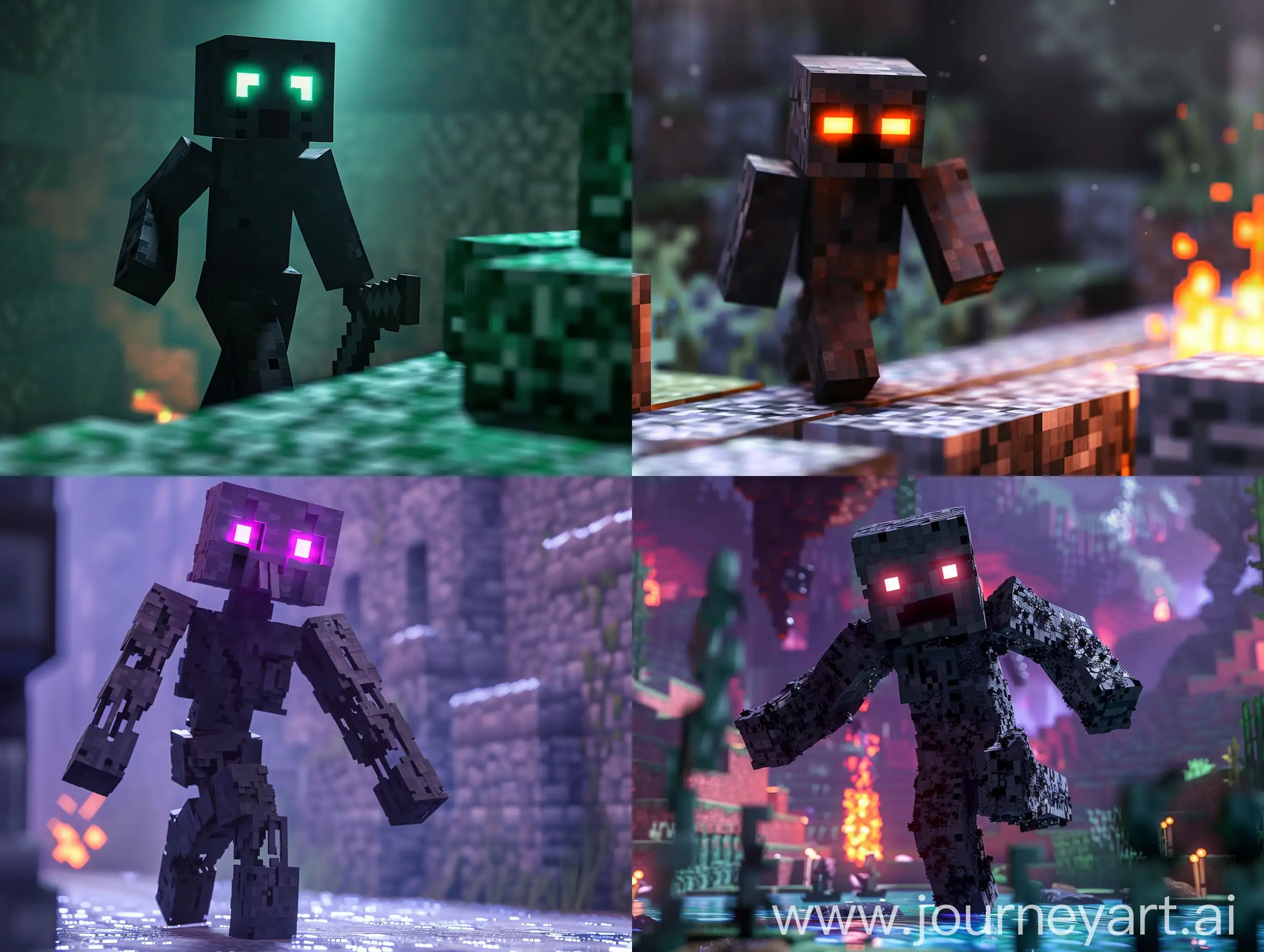 Enderman-Encounter-in-Minecraft-A-SpineChilling-Scene