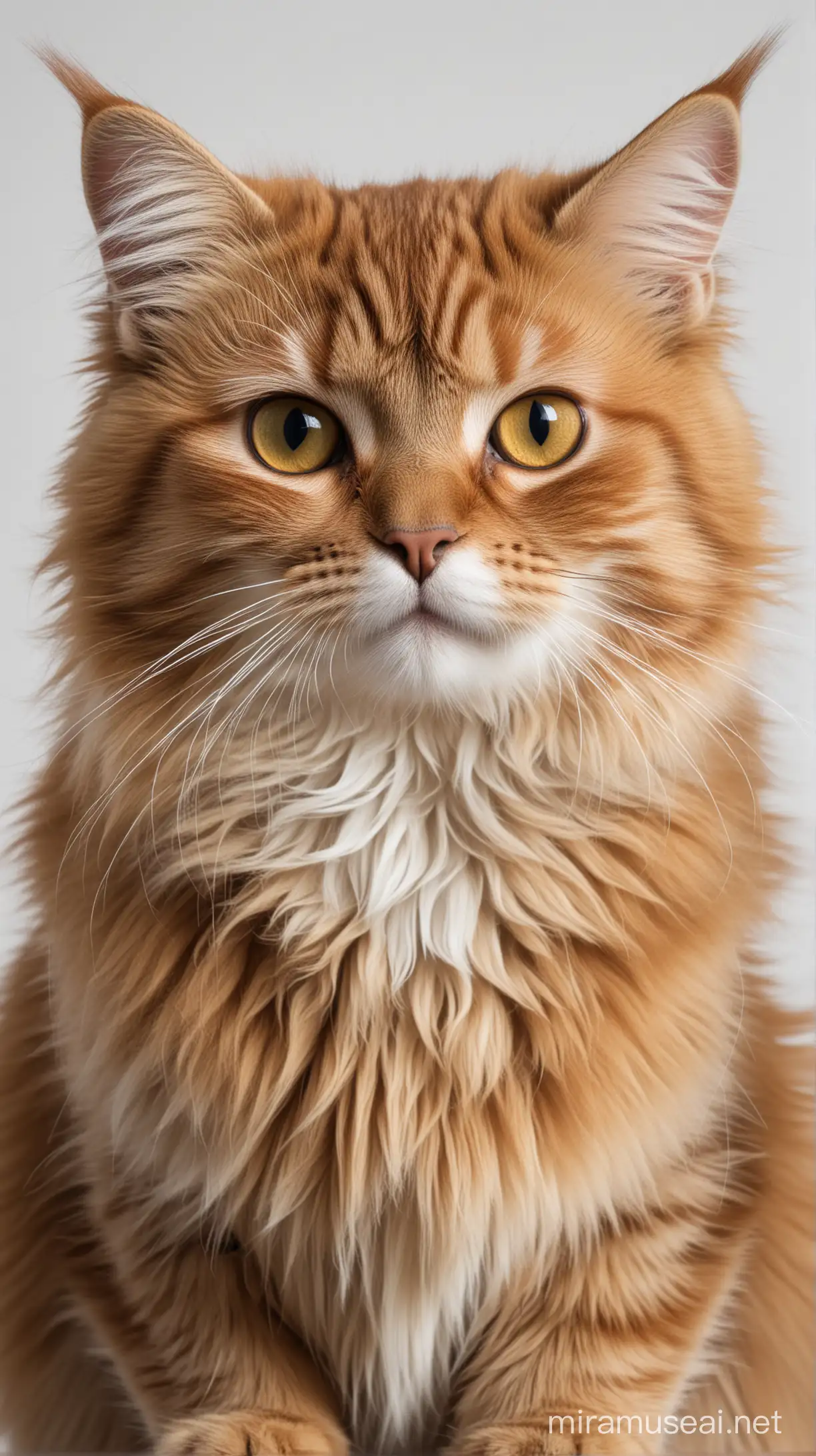 Scottish Highland Cat with Majestic Plumed Tail | MUSE AI