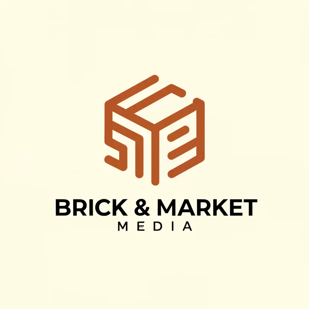 a logo design,with the text "brick&marketmedia", main symbol:digital agency,Moderate,clear background