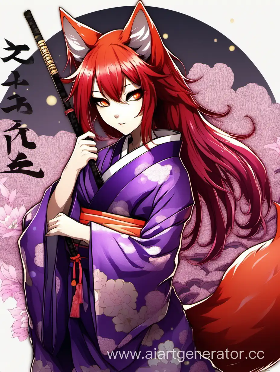 Enchanting-Kitsune-in-a-Radiant-Red-Kimono