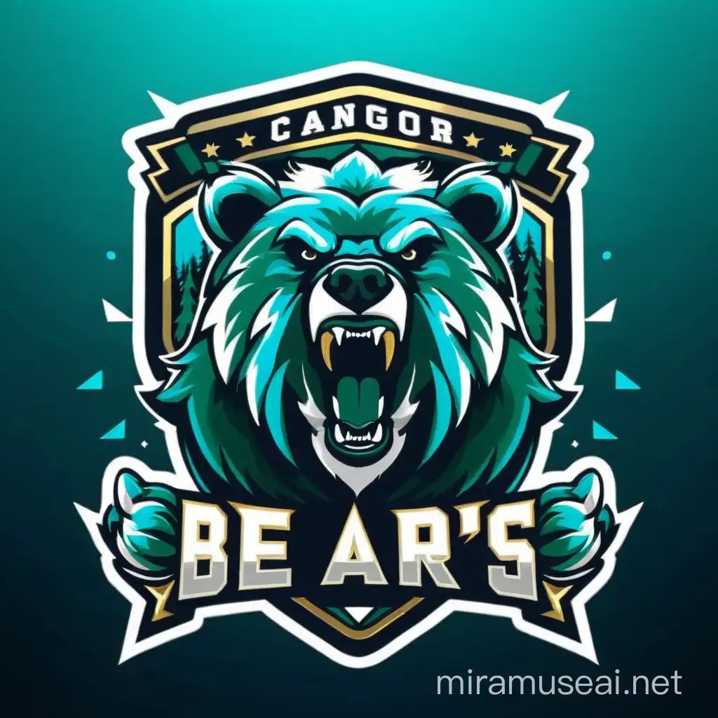 make image exactly like this angry bear same to same but change colors like
First Color: Forest Green
Second Color: Black
Third Color: Gold
make in high quality 