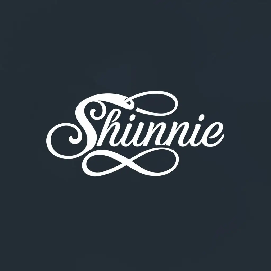 a logo design,with the text "Shinnie", main symbol:Design a captivating and memorable logo for the brand 'Shinnie'. Incorporate elements that convey sophistication, elegance, and modernity. Consider the target audience's preferences and the brand's values to create a visually striking emblem that leaves a lasting impression.,Moderate,clear background
