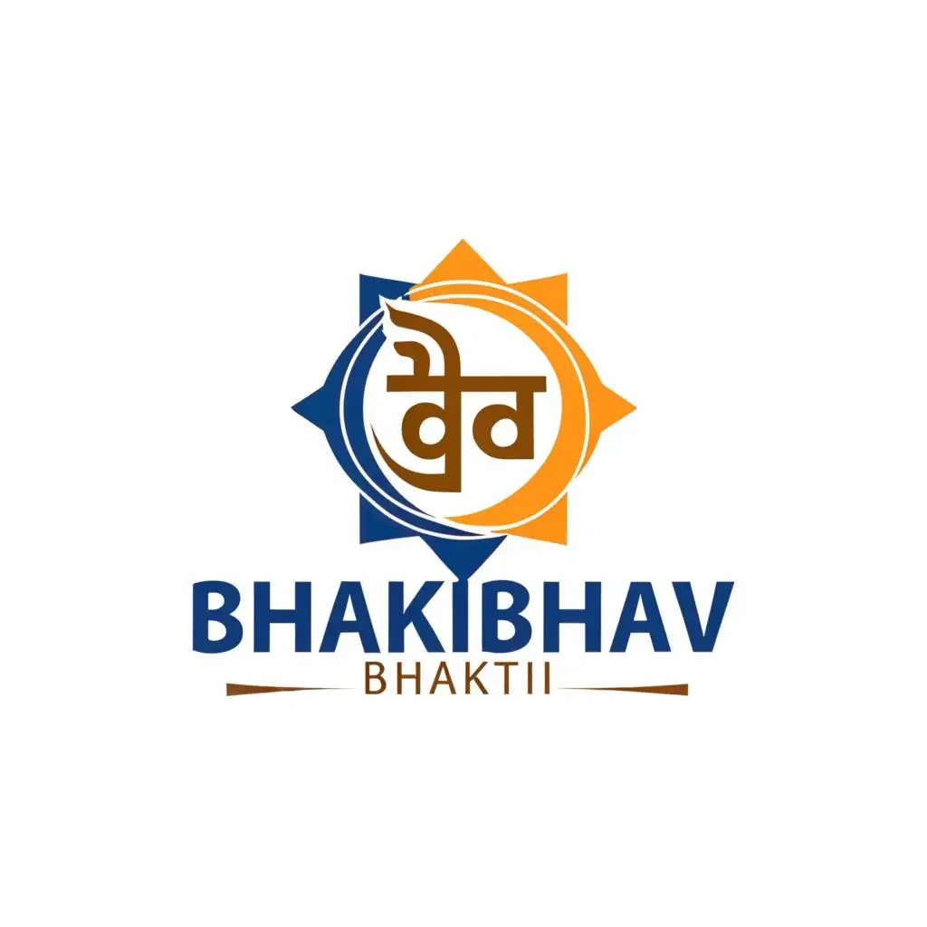 logo, bhakti, with the text "Bhaktibhav-bhakti", typography, be used in Construction industry
