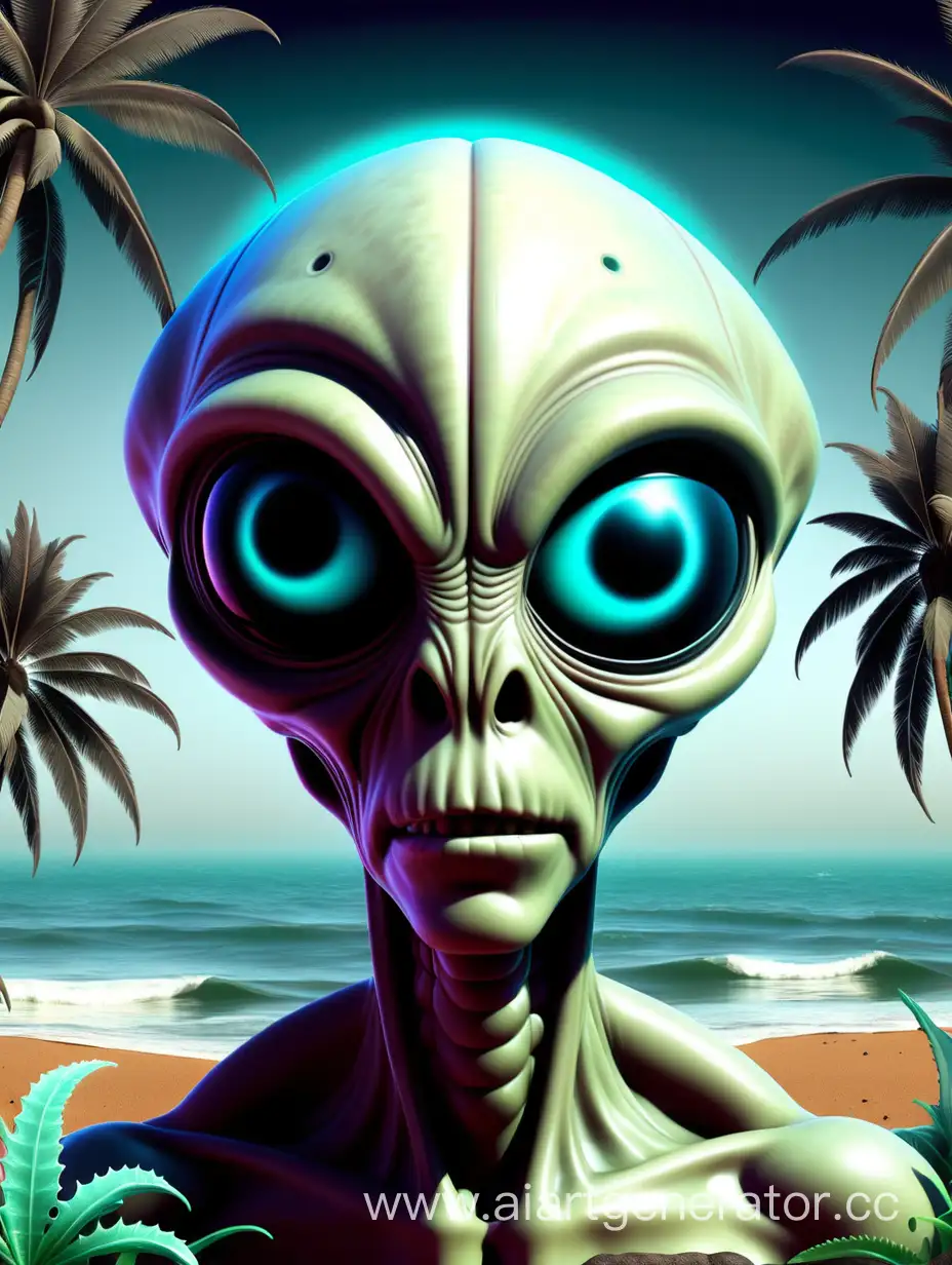 Techno-Party-Flyer-with-AlienInspired-Digital-Art-and-Goa-Ocean-View