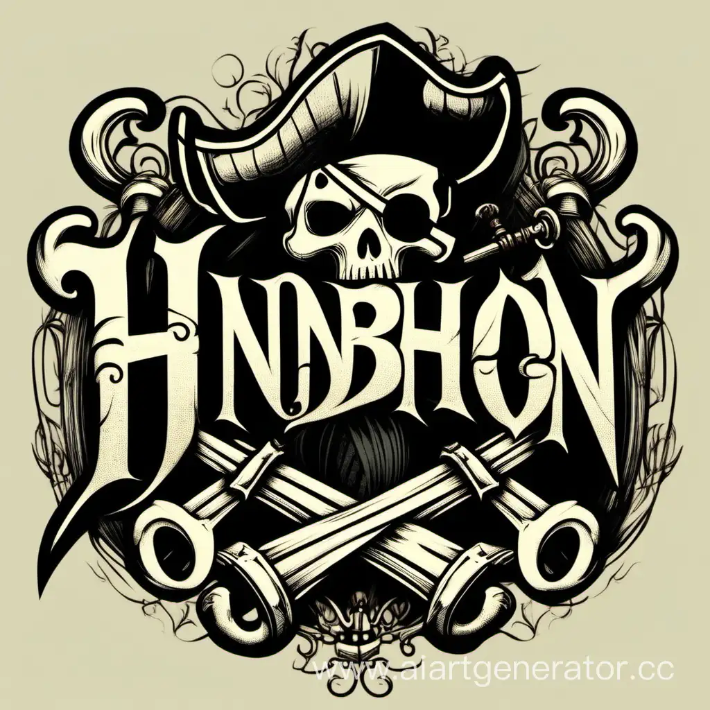 PirateThemed-Logo-with-HNBHON-Inscription-in-Bold-Font
