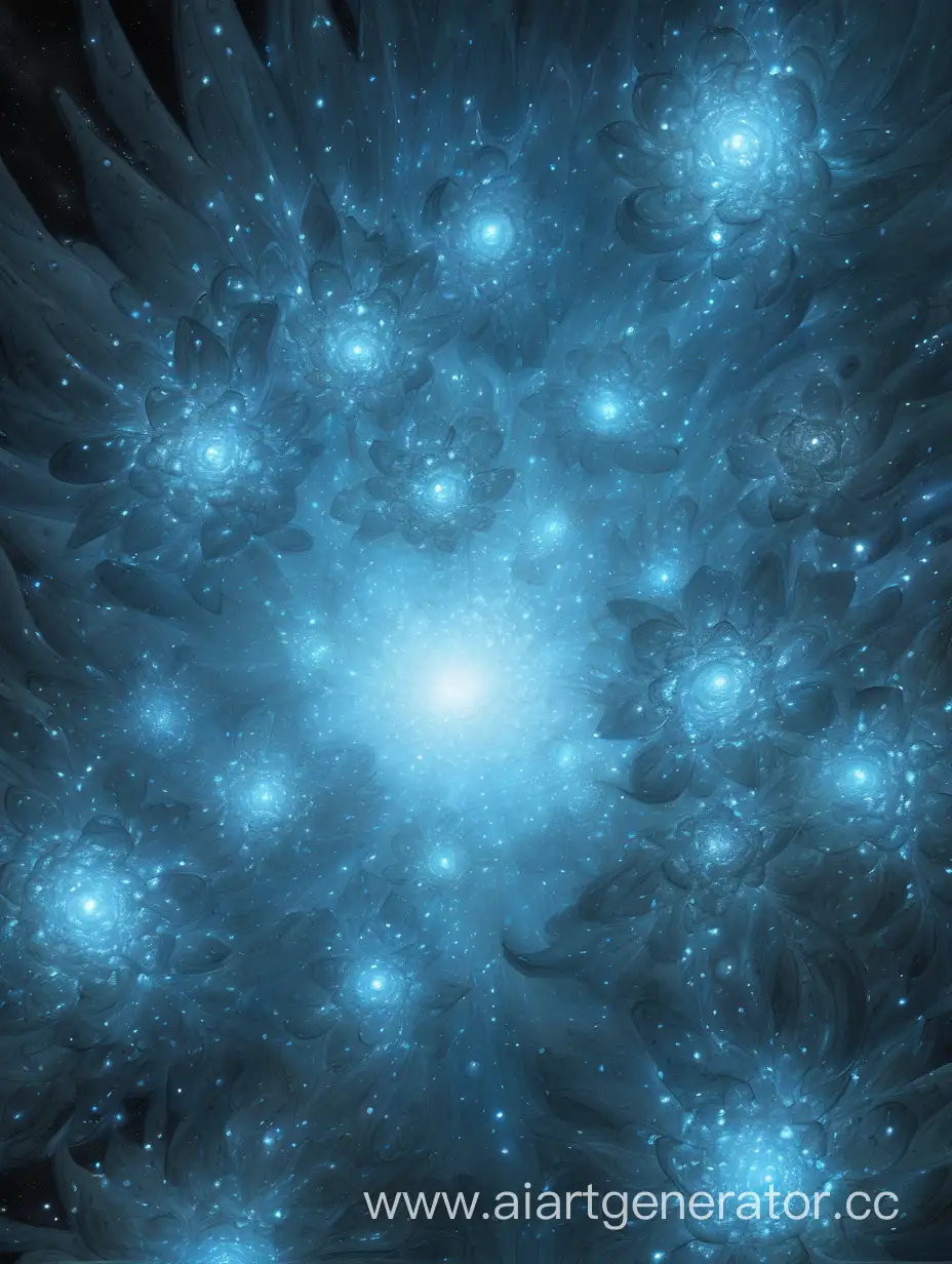 Enigmatic-Blue-Energy-Cluster-Illuminated-in-Darkness