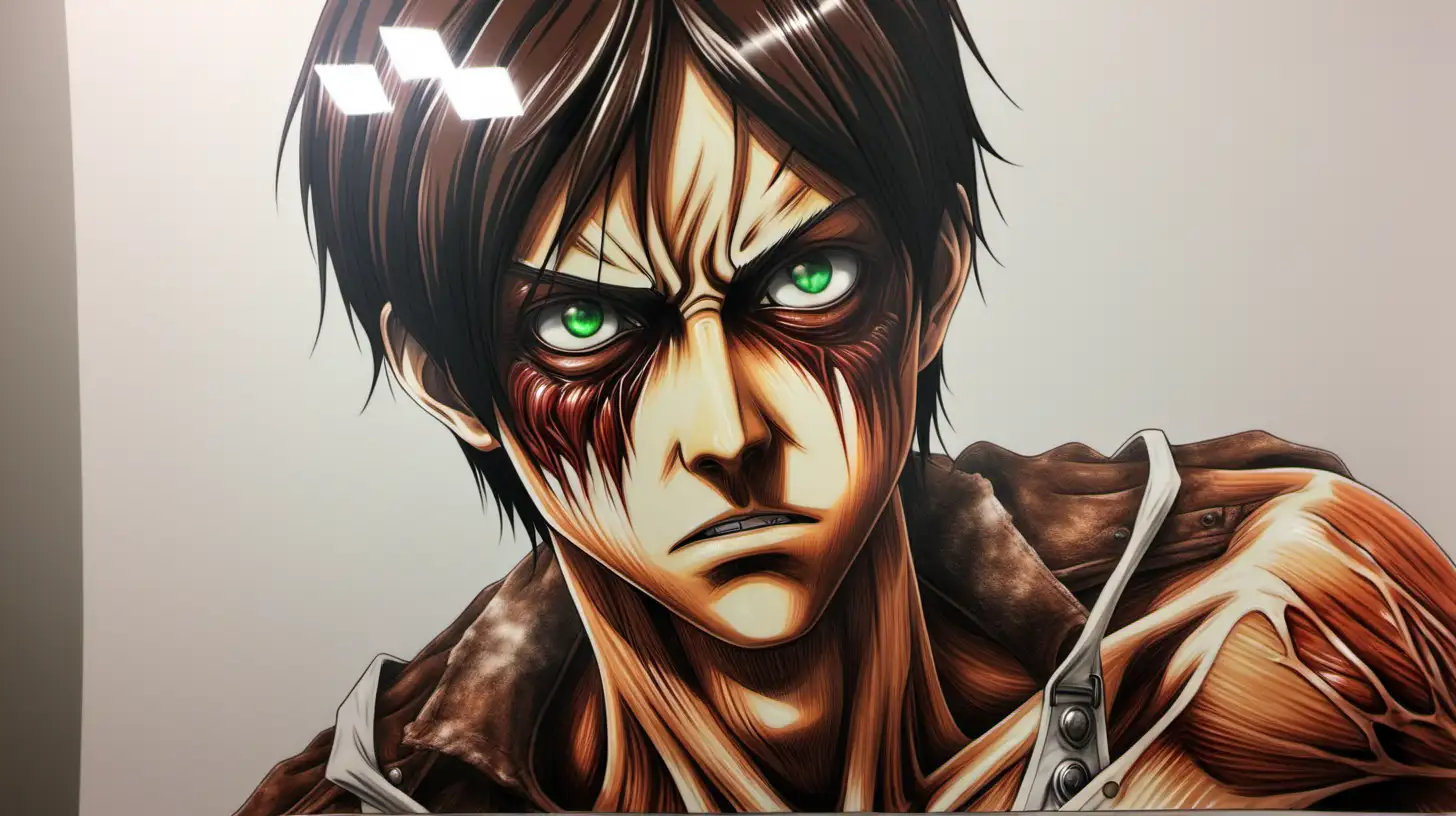 Eren Yeager HyperRealistic Portrait from Attack on Titan