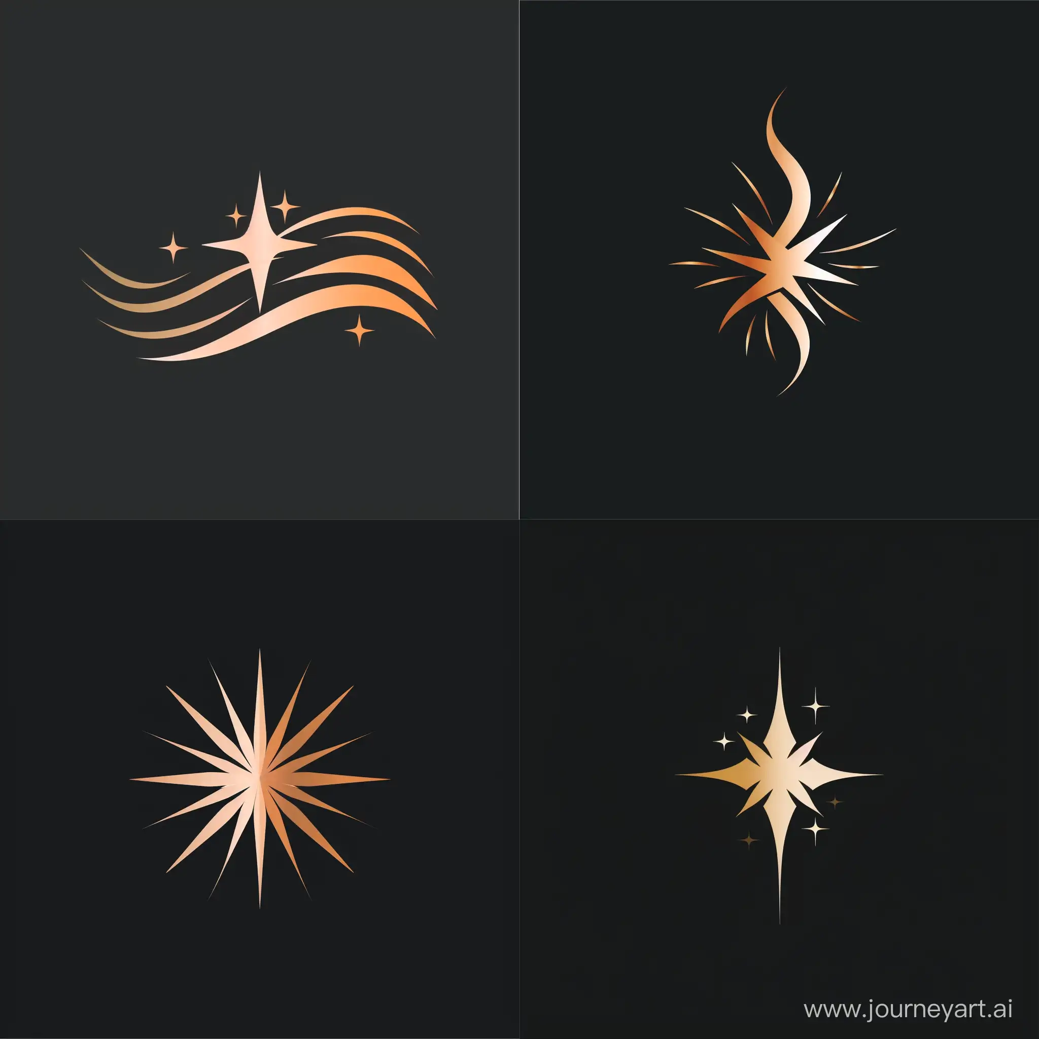 I envision a logo featuring a radiant star with sleek, flowing lines to evoke glamour and elegance. Incorporate a subtle touch of luxury, perhaps through a refined color palette and minimalistic details. Aim for a design that resonates with the sophistication of a renowned brand. I also need a good name for the brand.

