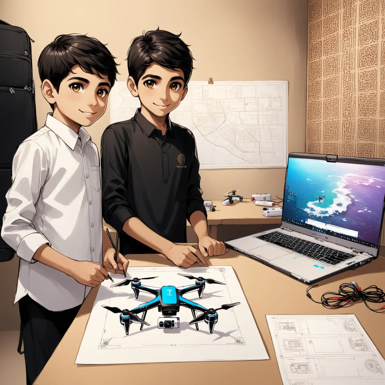 Persian Boys Designing Super Modern Drones in HighTech Shed