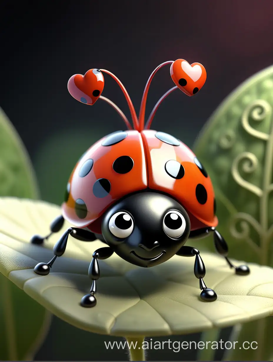 Adorable-Ladybug-with-Heart-Band-Smiling-at-Viewer