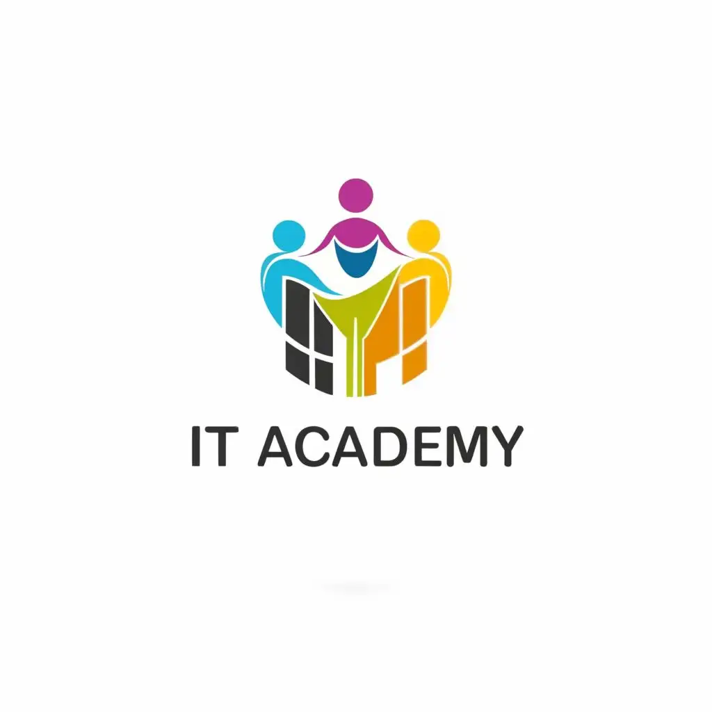 logo, Modern academy for children, with the text "It academy", typography, be used in Technology industry