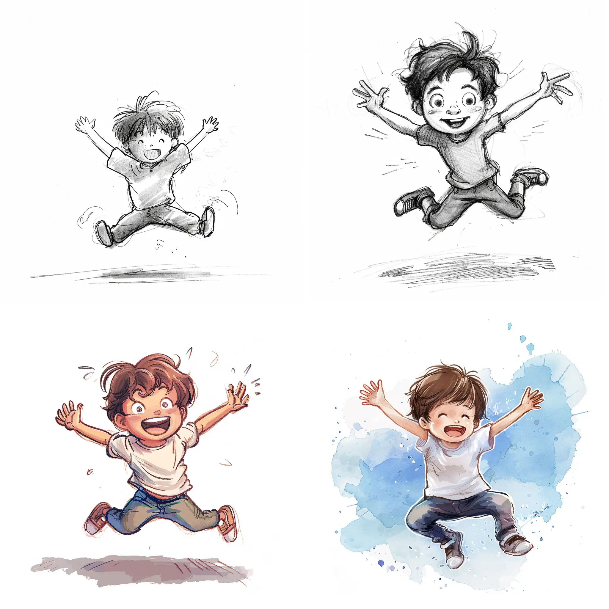 нарисуй иконку мальчик прыгает