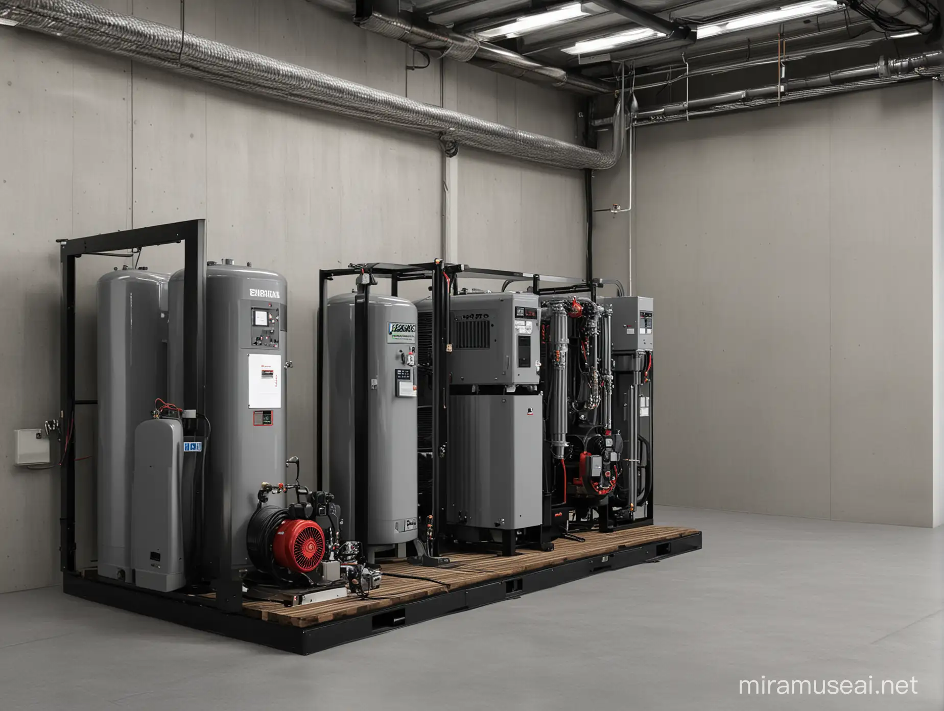 Modern Industrial Air Compressor Room Design with Safety Features