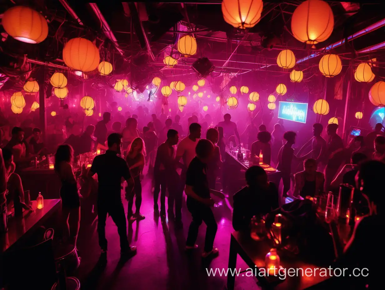 Vibrant-Nightclub-Scene-with-Neon-Lanterns