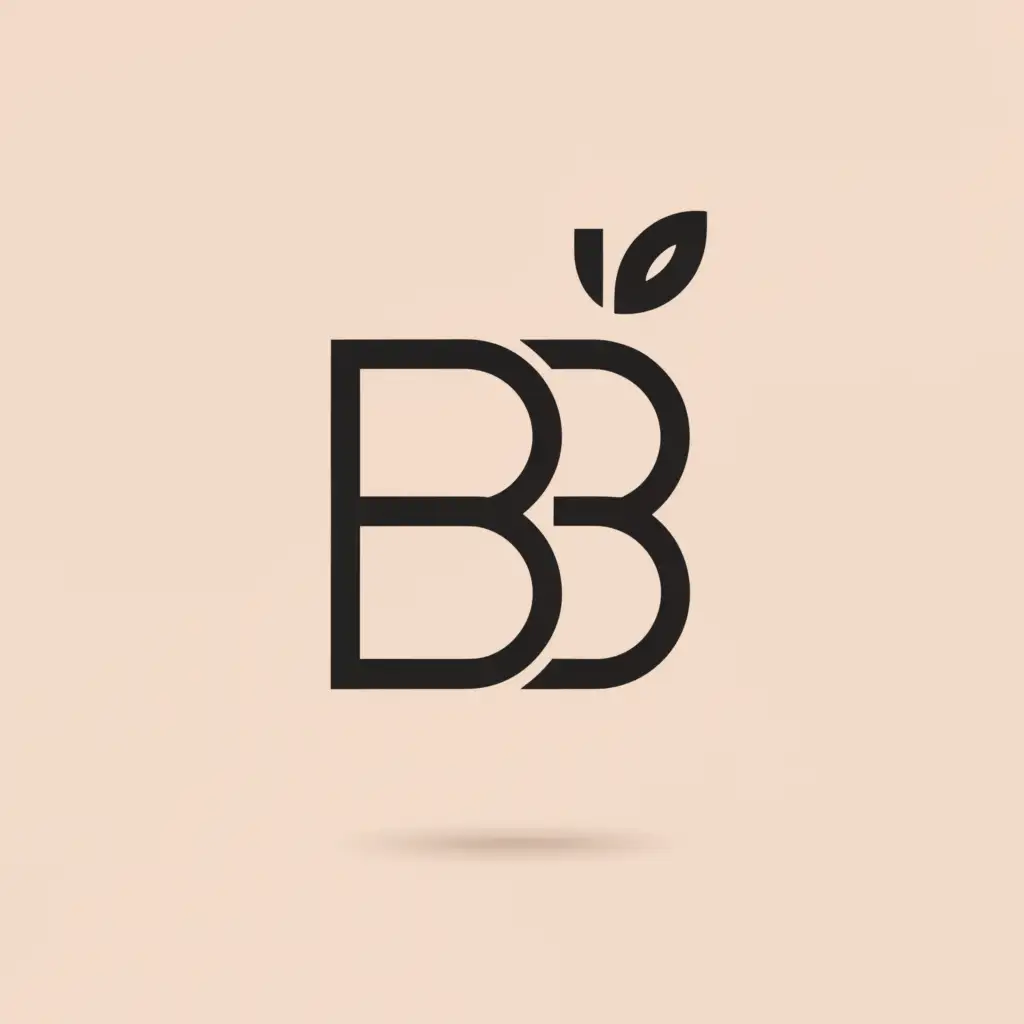 a logo design,with the text "B", main symbol:apple B,Moderate,be used in Internet industry,clear background