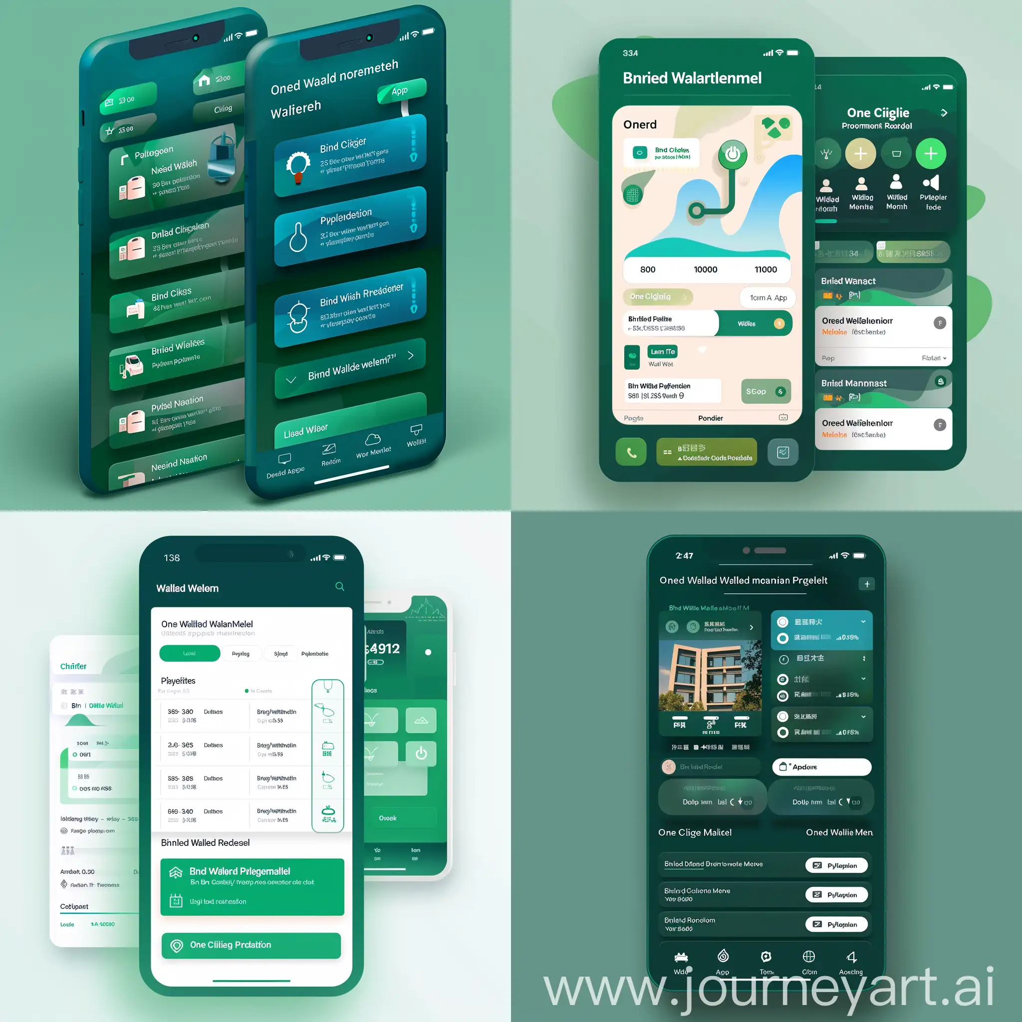 Water-Management-App-Homepage-Simple-Green-Style-with-Operation-Block-and-Tabs