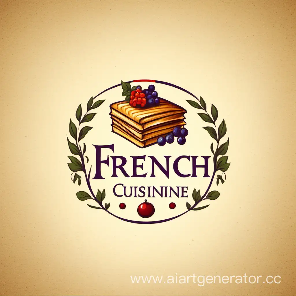 Логотип для компании, создающей книги о французской кулинарии