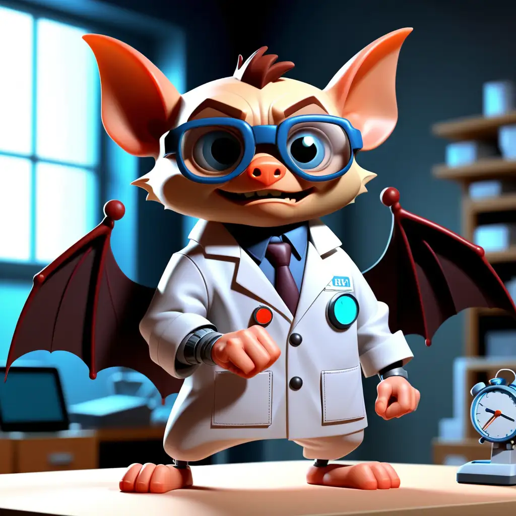 Clever Cartoon SideKick Bat Echo with Materialization Gadget