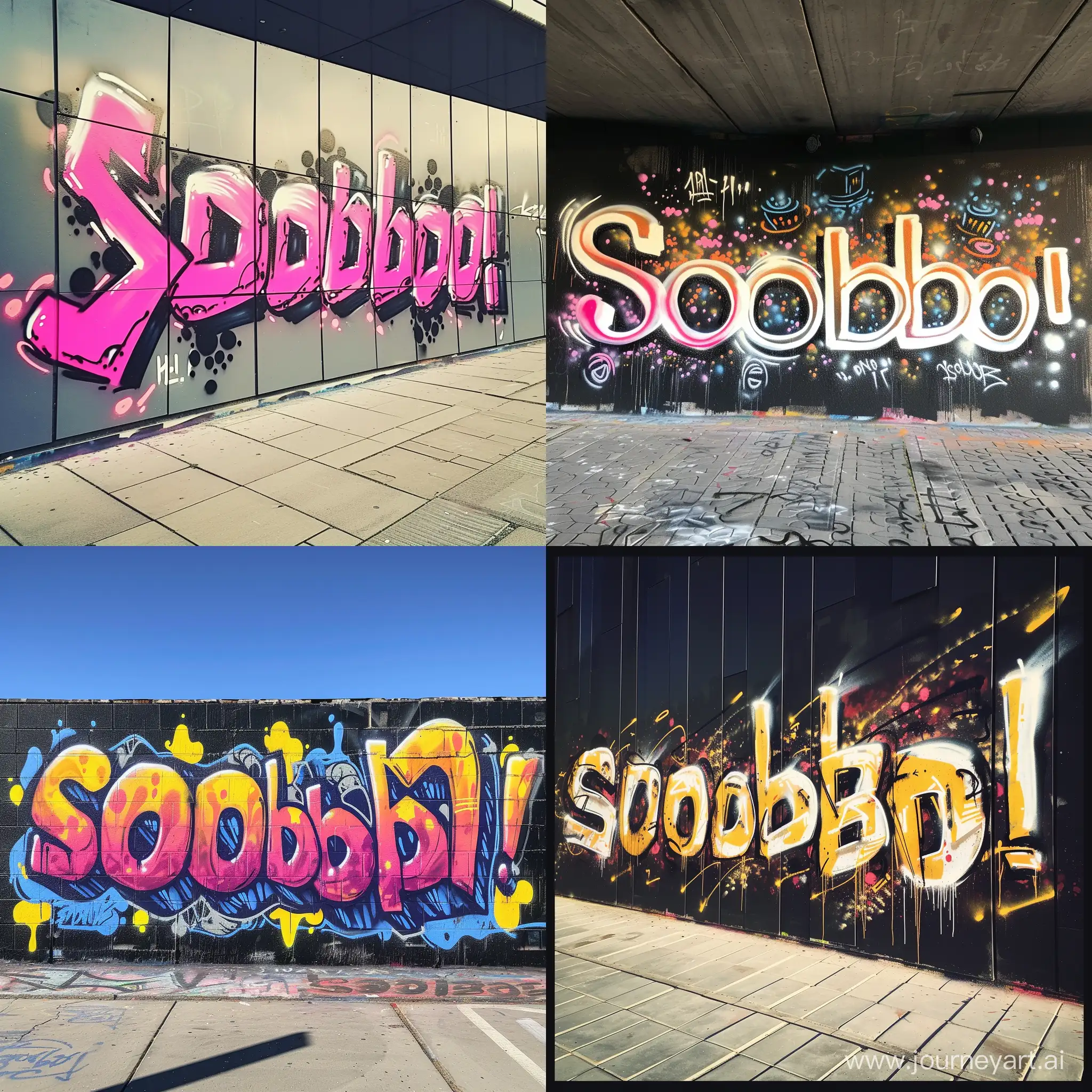 Написать слово Slowboi в стиле граффити