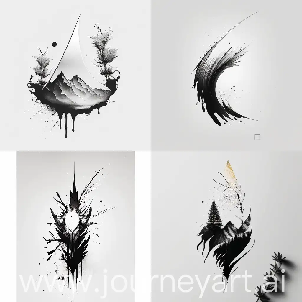 Minimalist-Tattoo-Design-Sketch-on-White-Background