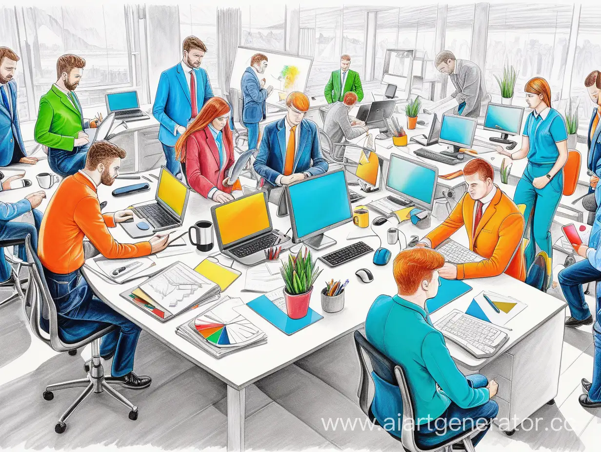 Diverse-Team-Collaboration-Vibrant-Office-Illustration
