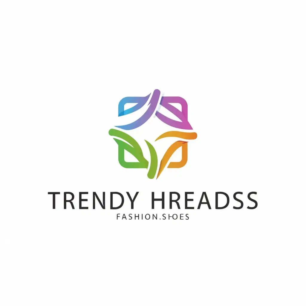 a logo design,with the text "Trendy Threads
Clothes, shoes, accessories
", main symbol:Clothes, shoes, accessories,Moderate,be used in Retail industry,clear background