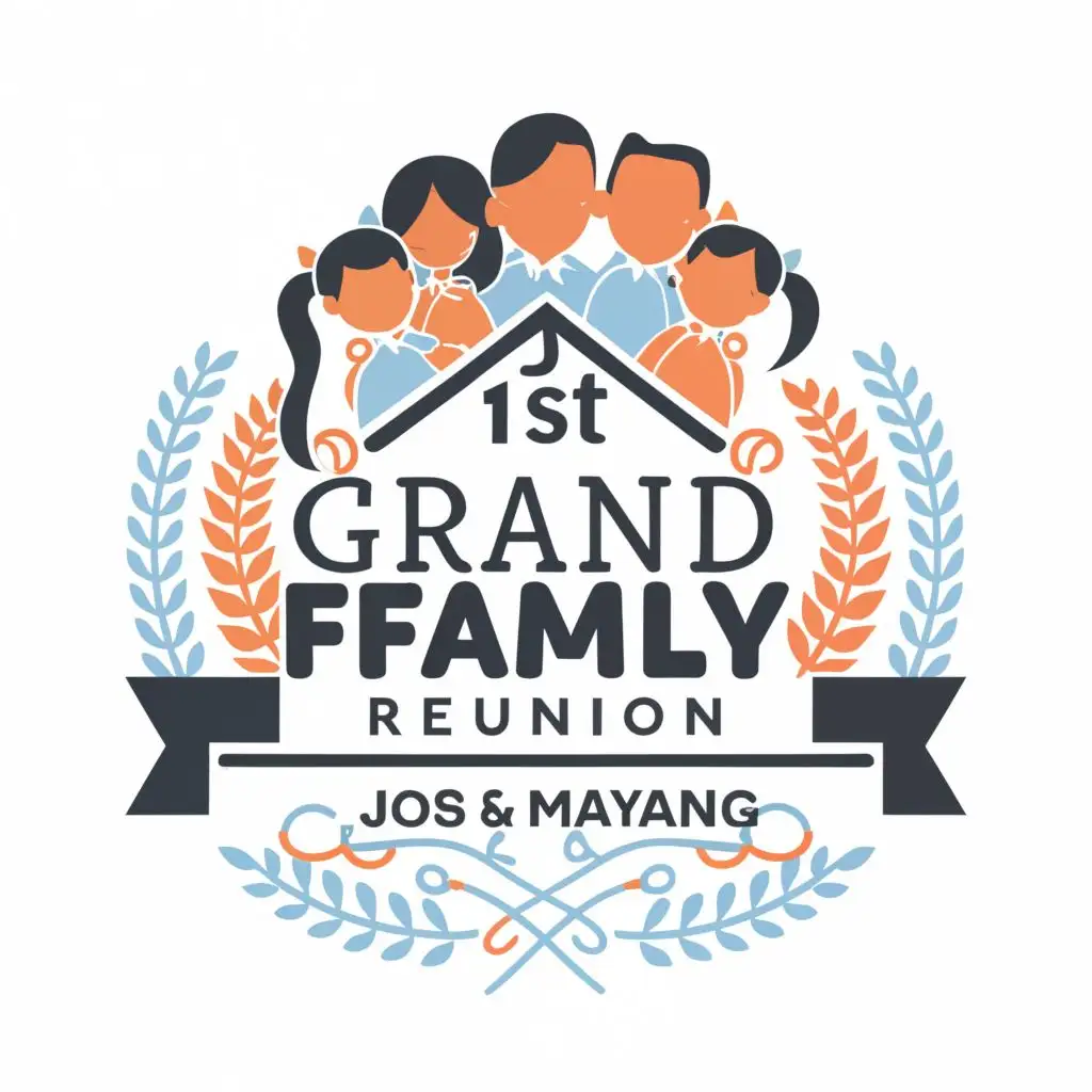 logo, Family, with the text "1st Grand Family Reunion Jose & Mayang ", typography, be used in Home Family