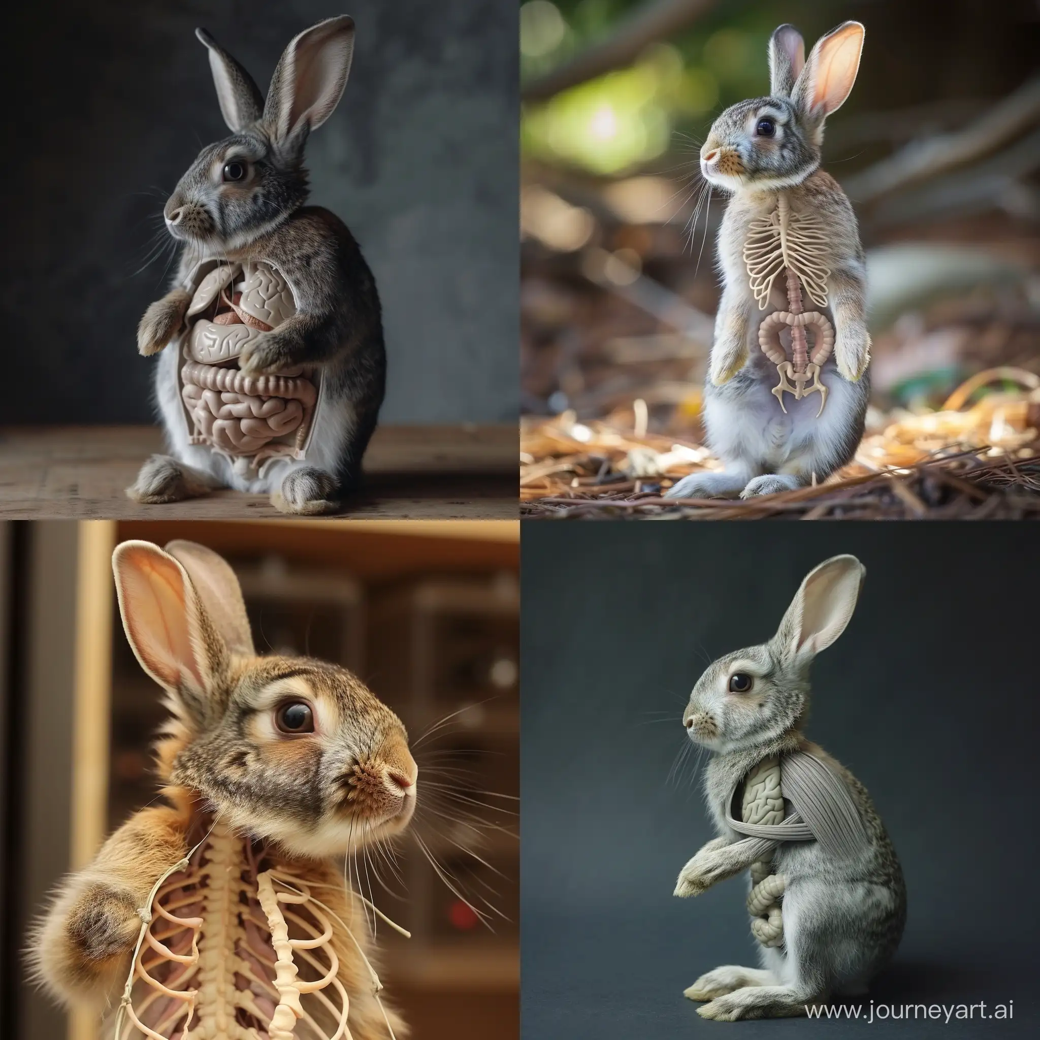 A rabbit that produces a body like a human body