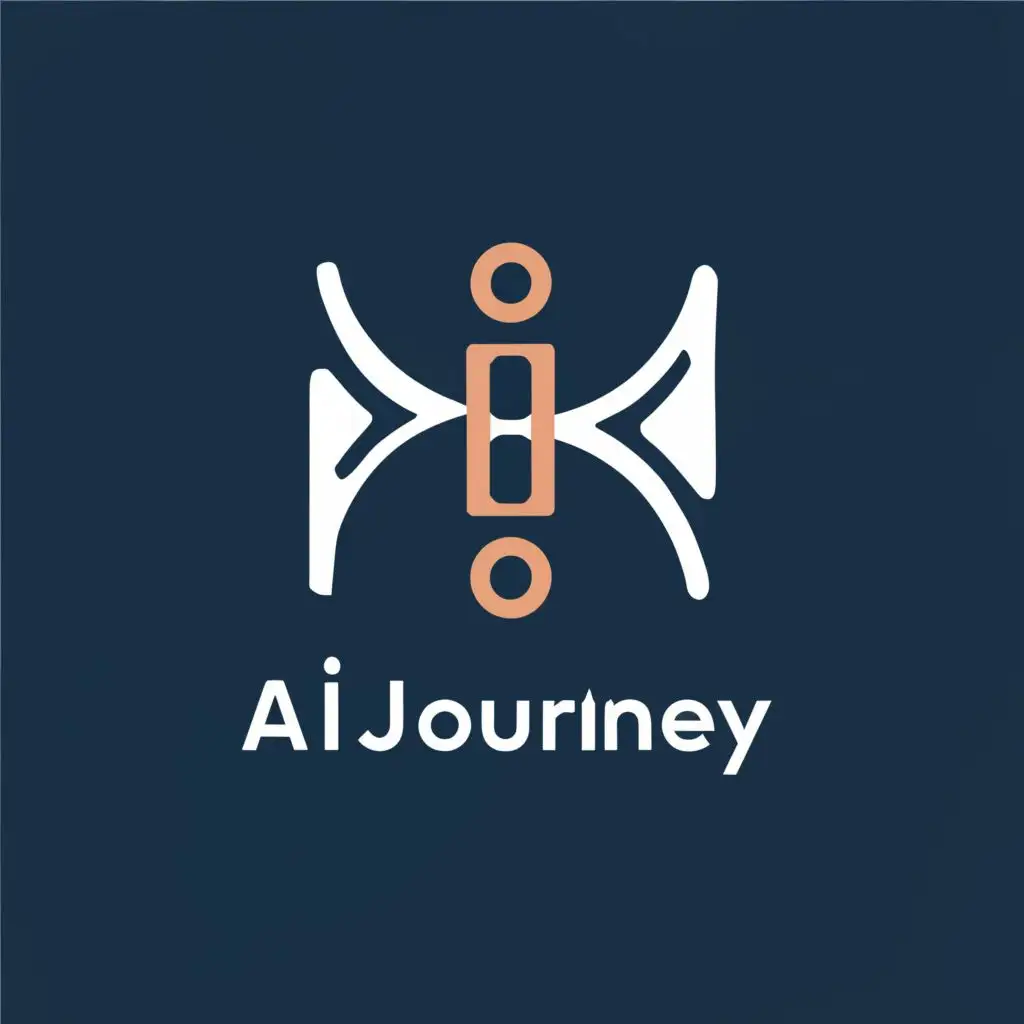 logo, the letter 'i' twice, with the text "AIjourney", typography