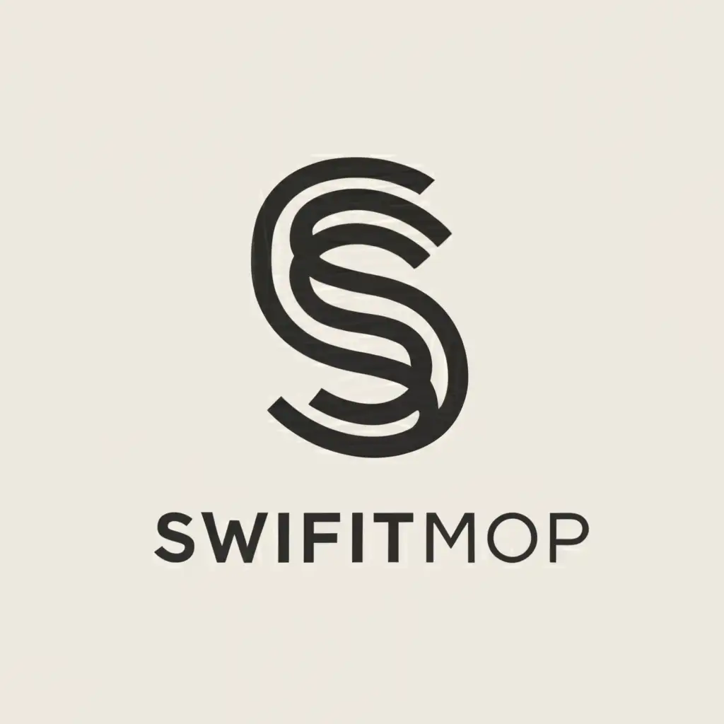a logo design,with the text "SwiftMop", main symbol:SM,Minimalistic,be used in Internet industry,clear background
