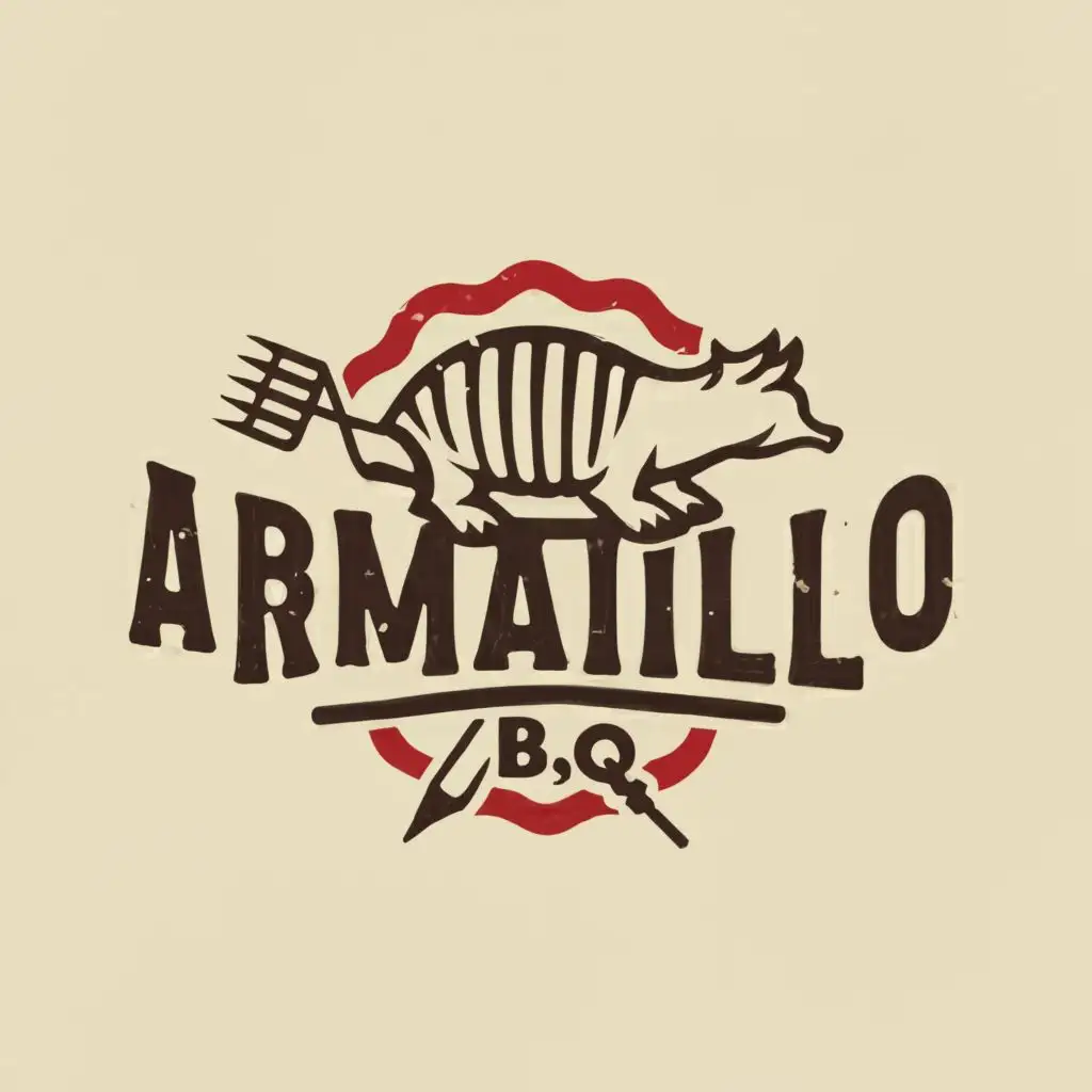 LOGO-Design-for-Armadillo-BBQ-Bold-Text-with-Armadillo-Symbol-on-Neutral-Background