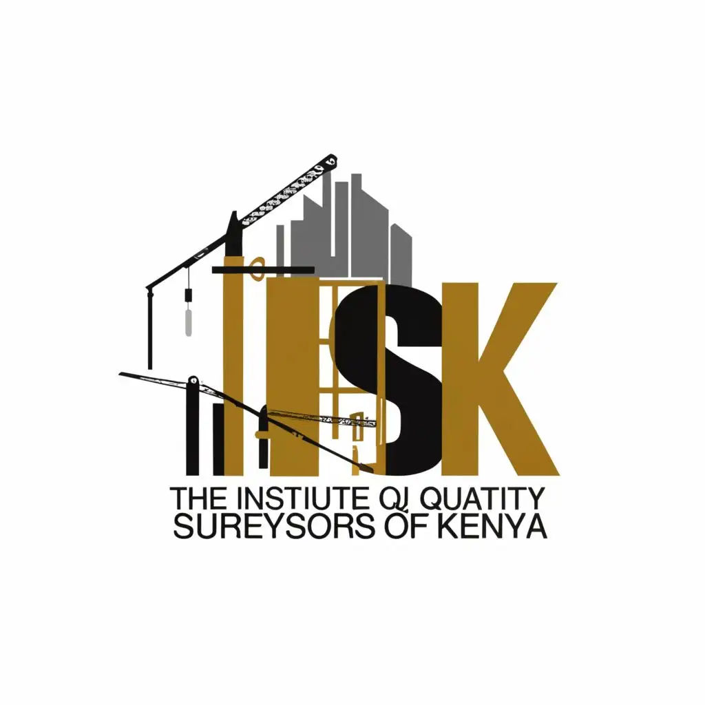 logo, IQSK, with the text "The Institute of Quantity Surveyors of Kenya", typography, be used in Construction industry