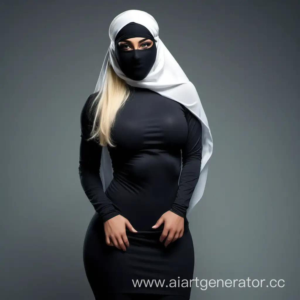 Athletic-Blonde-Woman-in-Niqab