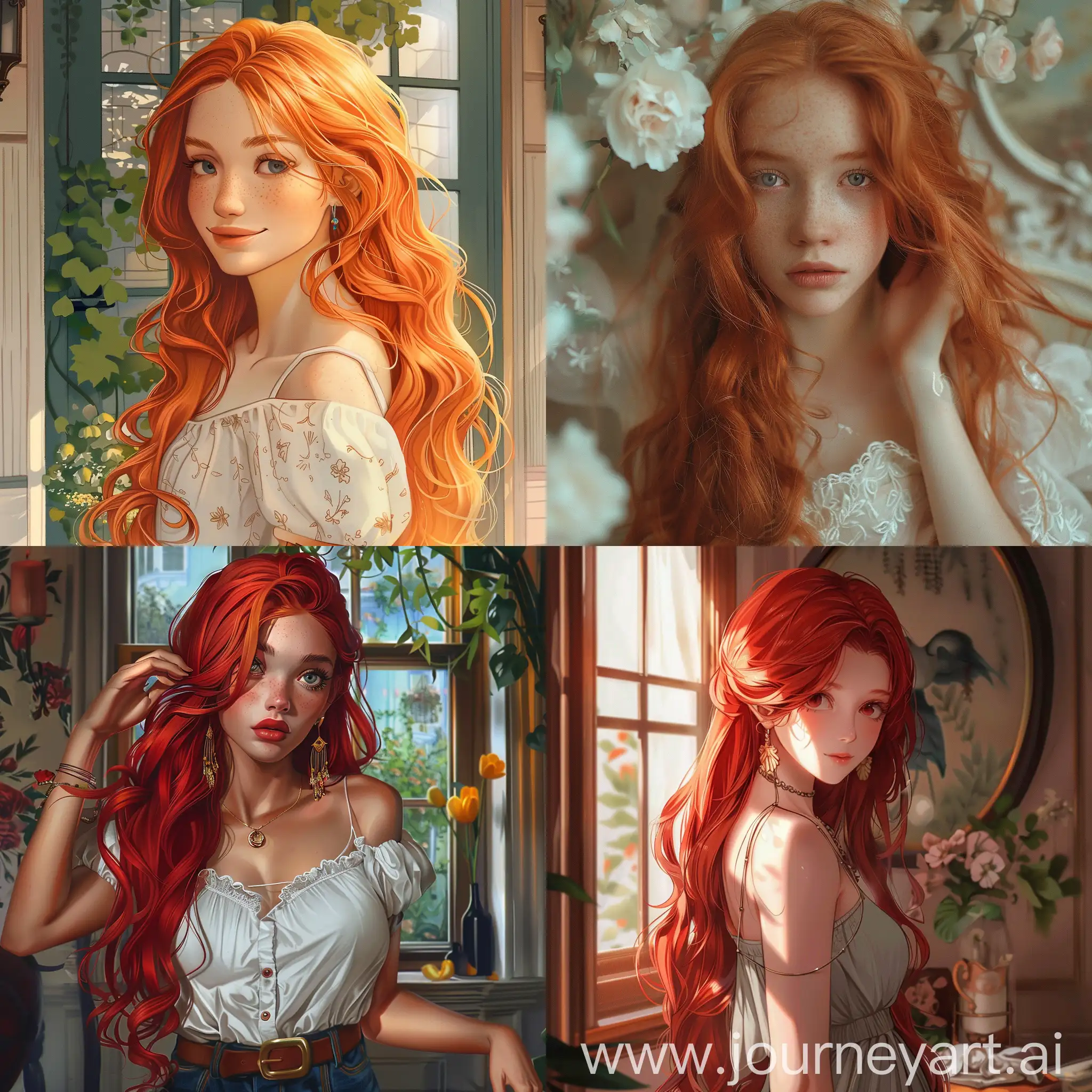 RedHaired-Girl-Adding-Charm-to-the-House