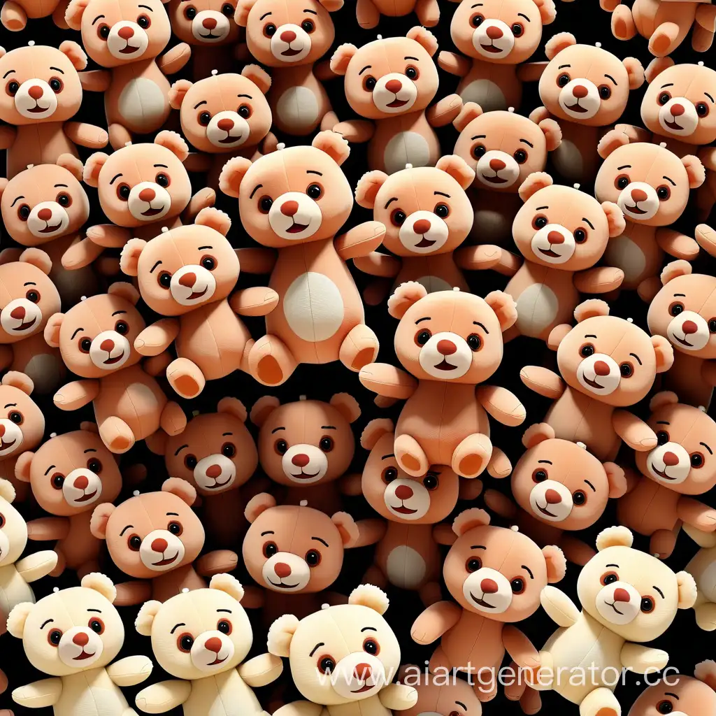Flying-Plush-Bears-in-Whimsical-Formation