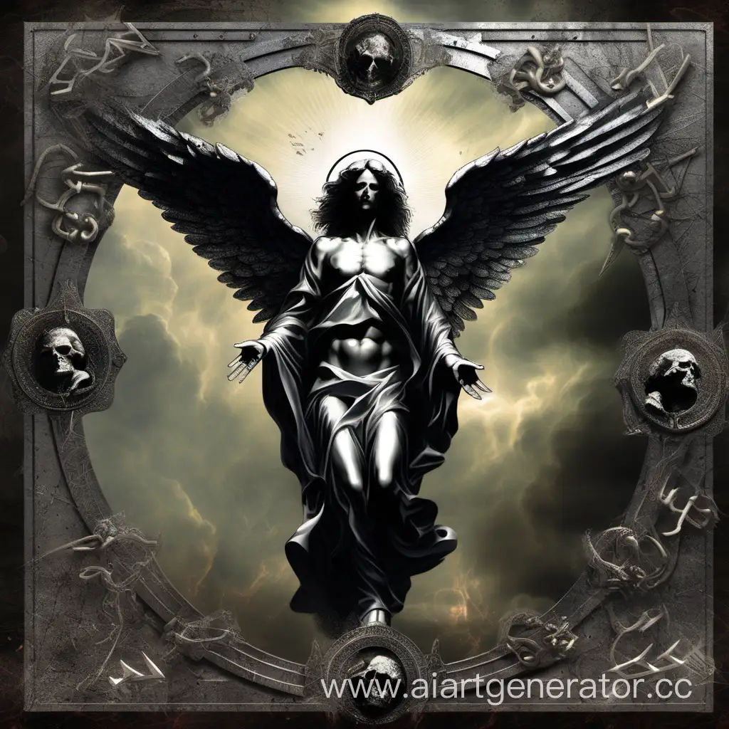 Обложка метал альбома с ангелом